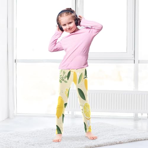Toddler Girls Leggings Printed Yoga Pants Leggings Lemon One for Kids4