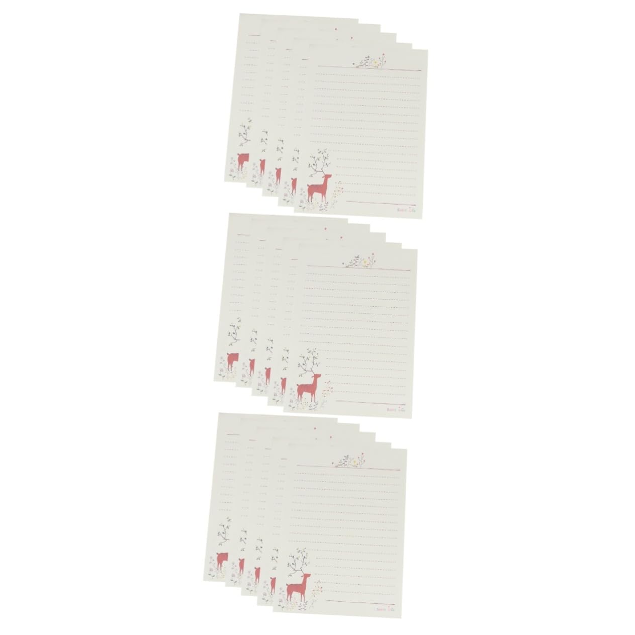Tofficu 150feuilles Papier à Lettres Motifs De Cerfs De Papeterie Romantique pour Correspondance De Design Élan pour Cartes Et Lettres Personnalisées