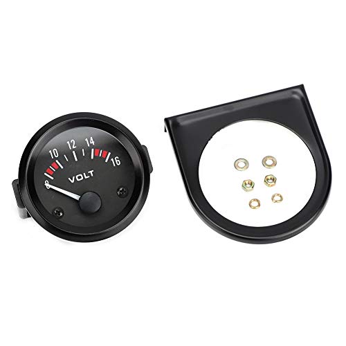 Uniwersalny woltomierz samochodowy, uniwersalny woltomierz samochodowy 12 V, 52 mm, miernik napięcia, zakres pomiarowy 8-16 V, BX100007
