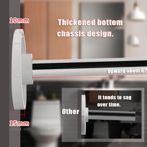 Tringle à rideau de douche en acier inoxydable pour angle