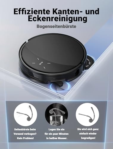 23 Stück Zubehörset für Roborock Saros 10 Saugroboter, Zubehör mit 1 Hauptbürste 1 Reinigungsbürste 4 Staubbeutel 4 Wischtücher 4 Rand-Wischtücher 4 Filter 4 Seitenbürsten 1 Reinigungsmittel
