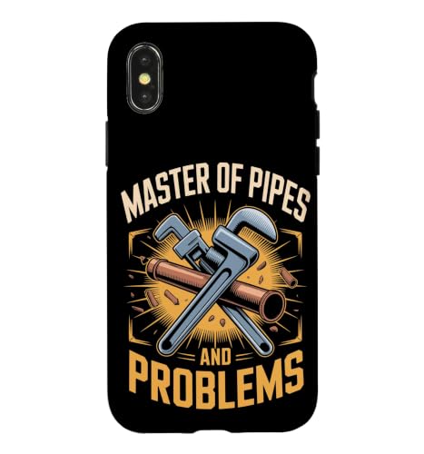 Master of Pipes and Problems Plumber Plumbing Case for iPhone X/XS