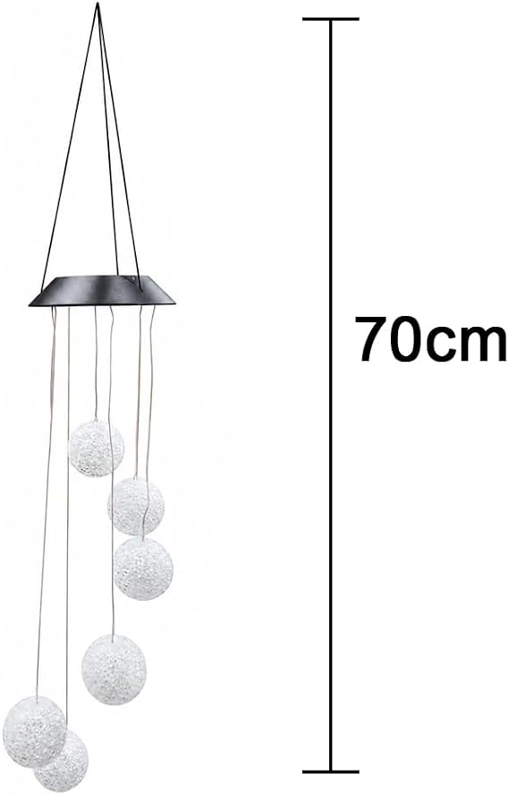 Coverzone Solar Garden Lights Hanging EVA Ball Güneş Enerjili Asılabilir Bahçe Aydınlatma IP44 Dış Mekan Dekoratif LED Işık 6 Saat Şarj 8 Saat Aydınlatma EVA Top Sarkıt Lamba | TP6 [Enerji Sınıfı A]