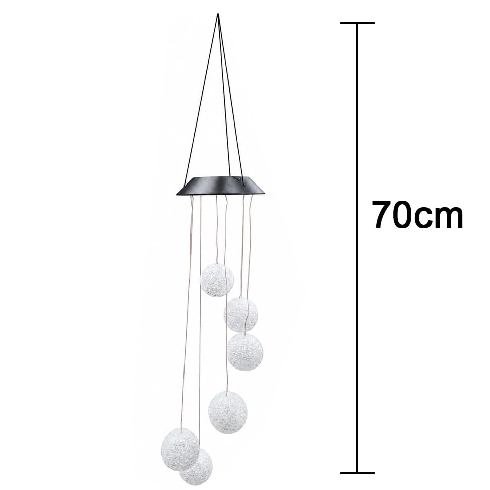 Coverzone Solar Garden Lights Hanging EVA Ball Güneş Enerjili Asılabilir Bahçe Aydınlatma IP44 Dış Mekan Dekoratif LED Işık 6 Saat Şarj 8 Saat Aydınlatma EVA Top Sarkıt Lamba | TP6