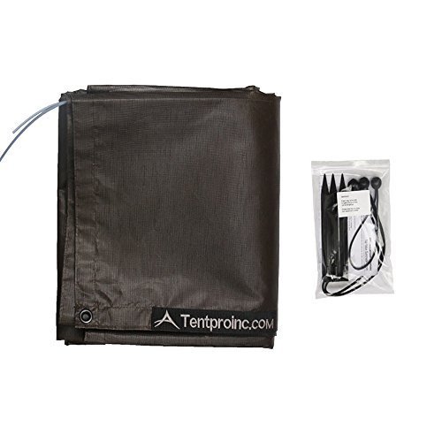 Tentproinc RV Awning Shade Screen 7' X 16' 3'' Brown Mesh Screen Sunshade Motorhome Camping Trailer Awning Sun Shade Sun Blocker Complete Kits - 3 Year Warranty