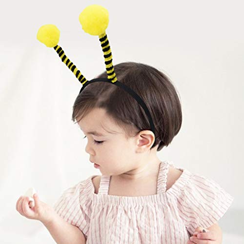 Obmwang 20-11 9 Pack Bee Headbands Creative Cute Bee Tentacle Hair Bands Pom Pom Boppers thumb #6