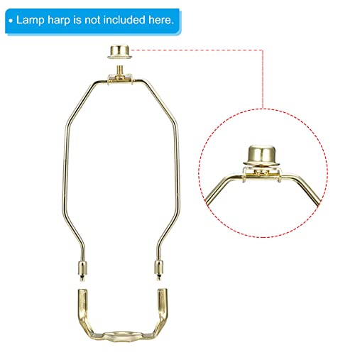 Patikil Lamp Finials Caps, 3 Pack 1/4-27 Thread Metal Hollow Tapped Light Fixture Accessories For Lamp Shade Holder Harp Top, Gold Tone #TOP4