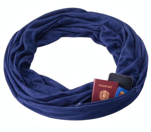 KARMA.DIEM Loop-Schal mit verstecktem Reißverschlussfach –...