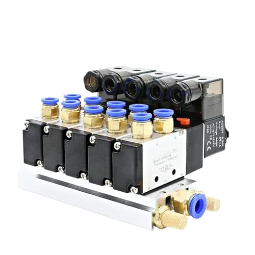 Bloc electrovanne 4V210-08 220V de haute précision avec embase robuste 6 positions - 2