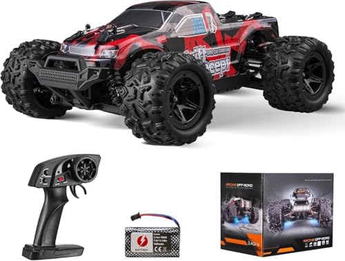 Image of Rc Cars 40+Km /H High Speed 4Wd 1:18 Scale Electric Waterproof Truggy Remote Control Off Road Monster Truck with Rechargeable Battery,RTR All Terrain Toys for Kids & Adult,Multicolor