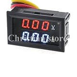 YB27VA DC3.5-30V 10A Red Blue LED Dual Display Digital Current Voltage Meter