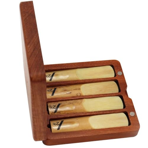 Boîte de rangement de support d'étui de saxophone en bois rigide - 4
