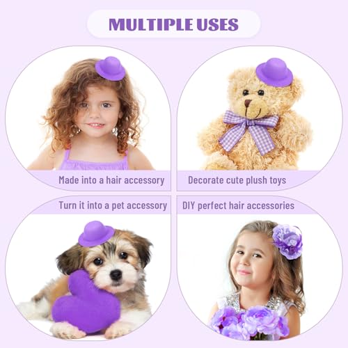 inSowni 10 Pieces 8cm Small Mini Fascinators Hats DIY Project Craft Formal Tea Party Tops Hats Hair Accessories for Baby Girls Toddlers Kids Dolls4