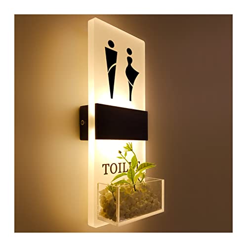 Letrero LED para inodoro, para baño, baño, señal, masculino, hembra, niño, niña, base de aluminio, para negocios, oficina, hogar