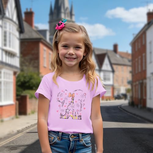 Image of GLIGLITTR Magic Shirt for Toddler Baby Girls Magical Kingdom Tshirt Cute Castle Outfit Holiday Family Vacation Summer Tee Top