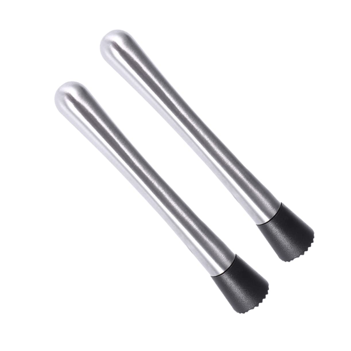 SOLUSTRE 2 Pcs 304 Swizzle Stick Party Bar Mixer Barware Bar Tool Stainless Steel Fruit Ice Crusher Cocktail Shaker Stainless Steel Bar Mixer Silver re-usable