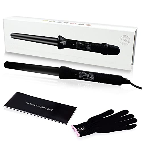 Herstyler Grande Ceramic Curling Iron - 1 inch Hair Curling Wand for Long Short Hair - One Inch Dual Voltage Curling Iron - Wand Curling Iron with Negative Ions (Black) Herstyler Grande Ceramic Curling Iron - 1 inch Hair Curling Wand for Long Short Hair - One Inch Dual Voltage Curling Iron - Wand Curling Iron with Negative Ions (Black)