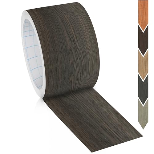Image of GSCIT Club Black Walnut Wallpaper, 2.4 inch X 15ft Self Adhesive Wood Grain Repair Tape Walnut Repair Patch for Tables, Chairs, Baseboards, Doors, Windows, Floors, Handicraft DIY.