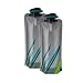 Vapur - Element (2-Pack) 1.0L BPA Free Foldable Flexible Water Bottle w/Carabiner (Grey/Teal)