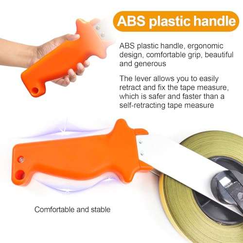 Rollbandmaß 50 m, Langes Maßband, Hohe Präzision Bandmaß, Measuring Tape mit Ergonomischen Griff, Metermaß für Baustelle