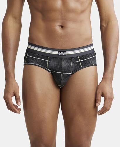 Image of Jockey UI20 Men Super Combed Cotton Elastane Stretch Printed Brief with Ultrasoft Waistband (Pack of 2)