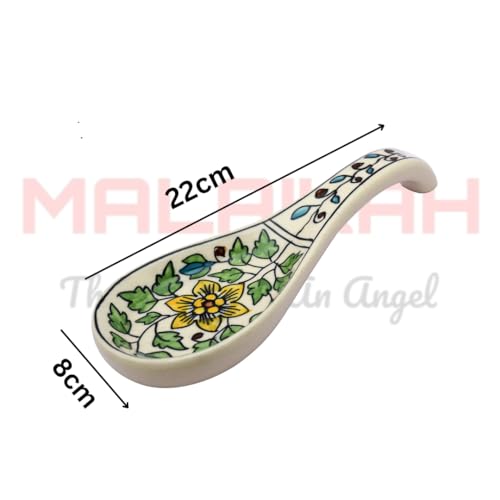 Image of Malaikah Ceramic Spoon Rest Pack of 3 for Home, Kitchen, Dining, Kitchen Decor & Gifting