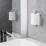 Keplin Silver 3M Self Adhesive Toilet Roll Holder | Stainless Steel Bathroom Wall Mounted Toilet Paper Holder | No Drill Required, Strong, Secure, Waterproof Adhesion Toilet Roll Accessories - 1 Pack - Image 7