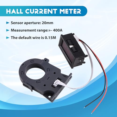 Ampèremètre Hall voltmètre numérique DC 400A LED pour circuit ouvert isolé