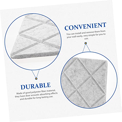 10pcs paneles acústicos autoadhesivos romboidales, insonorización y absorción de sonido, aislamiento de poliéster de alta densidad para estudio en casa y oficina miniatura 7