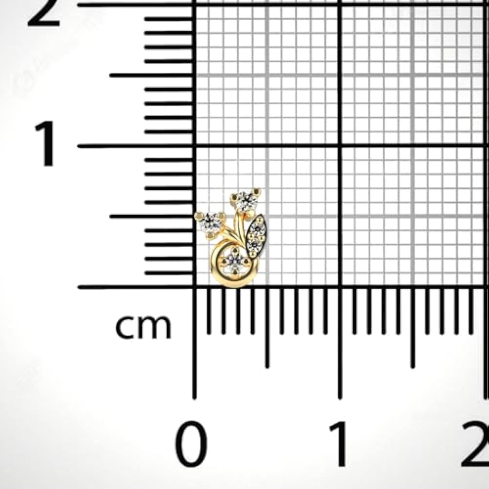 Women's Hallmarked Gold & 0.05cts Lab Grown Diamond Nosepin