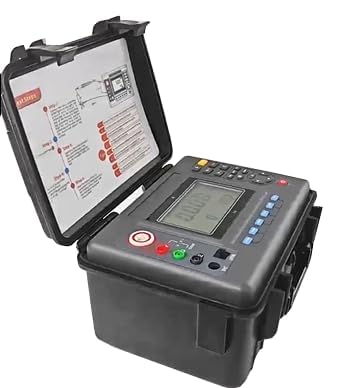 High Voltage Insulation Tester 5kV Insulation Tester High-Voltage Insulation Resistance Tester with Insulation Resistance Range 0.01MΩ～10TΩ DC Voltage Range 0.1~1000V 6 Step Voltage Regulation