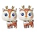 CHIL 2Pcs Deer Balloons Foil Woodland Deer Shaped Animal Balloons Cartoon Animal Deer Wildlife Balloons for Jungle Safari Themed Kids Birthday Party Decorations