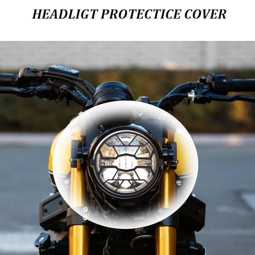 Cache phare de moto pour XSR700 et XSR900 protection aluminium noir - 7