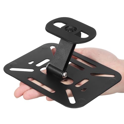 Abaodam Support Inclinable pour Projecteur en Métal Noir, Design Léger et Pliable, Compatible Bureau et Maison pour Installation Stable et Portable