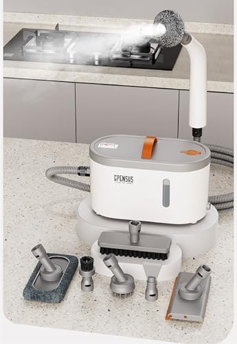 Image of CPENSUS 10 in 1 Steam cleaner for home 1200W & 10s Heat up 750 ml Water tank Handheld for Deep Cleans Floor, Grout, Car, Carpet and chimney Grease window kitchen bathroom