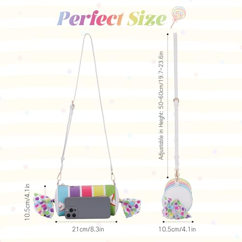 Oweisong Candy Purse for Women Novelty Unique Handbag Cute Fun Shape Rainbow Shoulder Crossbody Bag Smart3
