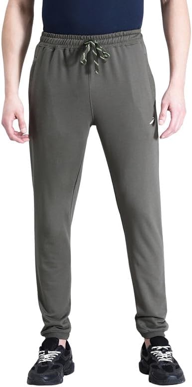 CROCODILE Men Solid Ankle Length Joggers | Single Jersey Cotton | Drawstring Waist | 3 Pockets