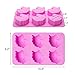 Fewo 2Pcs Unicorn Cupcake Molds, 6-Cavity Unicorn Head Silicone Cake Baking Pan Bath Bomb Soap Pudding Mould Little Girl Birthday Party Supplies