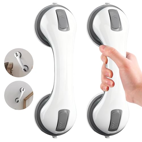 Poignée Ventouse, Succion Poignée Ventouse Lot de 2,30 CM Douche Barre d'appui pour Baignoire,bathroom suction cup handle,poignées ventouses, Sans Perçage...