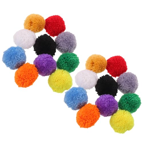 Pompones para manualidades de 6.5cm en pack de 20 piezas resistentes