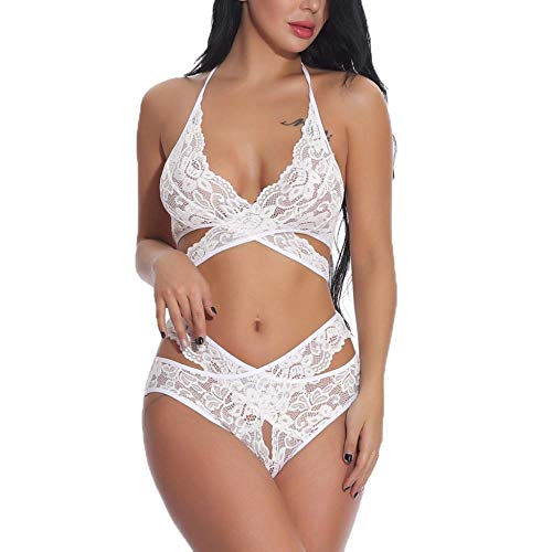 Soutien-gorge érotique et sous-vêtements en dentelle fine blanche de haute qualité