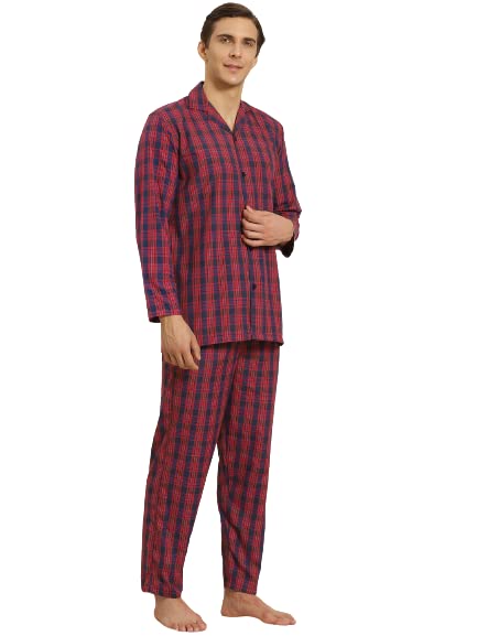 Image of SOJANYA (Since 1958 Men's Cotton Checked Nightsuit Set