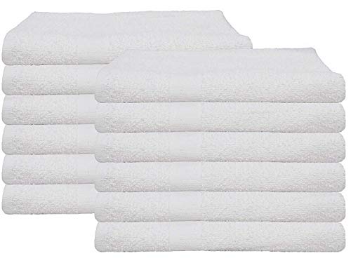 6 (1/2 Dozen) Cotton Economy Bath Towels Utility Grade 20x40 By OMNI LINENS
