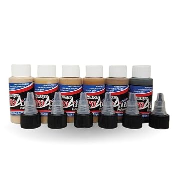 ProAiir Face and Body Painting Makeup - 6 Skin Tone Colors - 1 oz 30ml