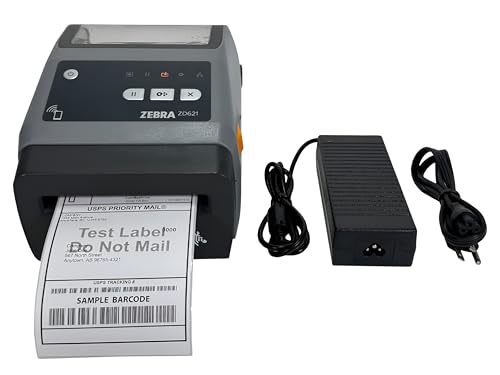 Zebra ZD621 Thermal Label Printer Bundle (Renewed)