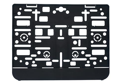 1x Kennzeichenhalter (Für at Österreich) für Kennzeichen im Format 300 x 200 mm 30 x 20 cm (für LKW, PKW und Traktoren) ((30x20 Schwarz Unlackiert))
