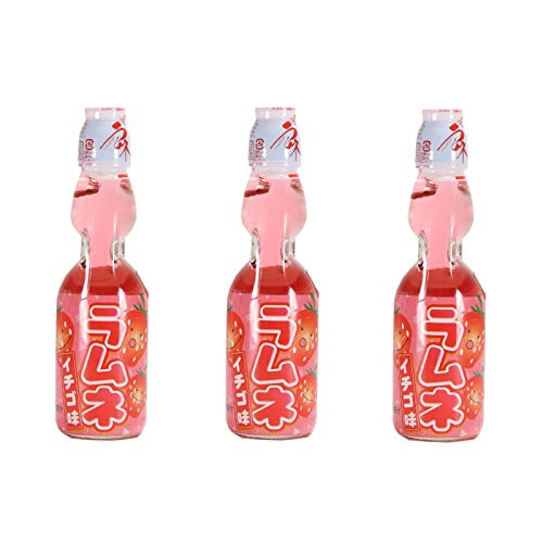 Hatakosen Ramune Strawberry, 200 ml (3 botellas)