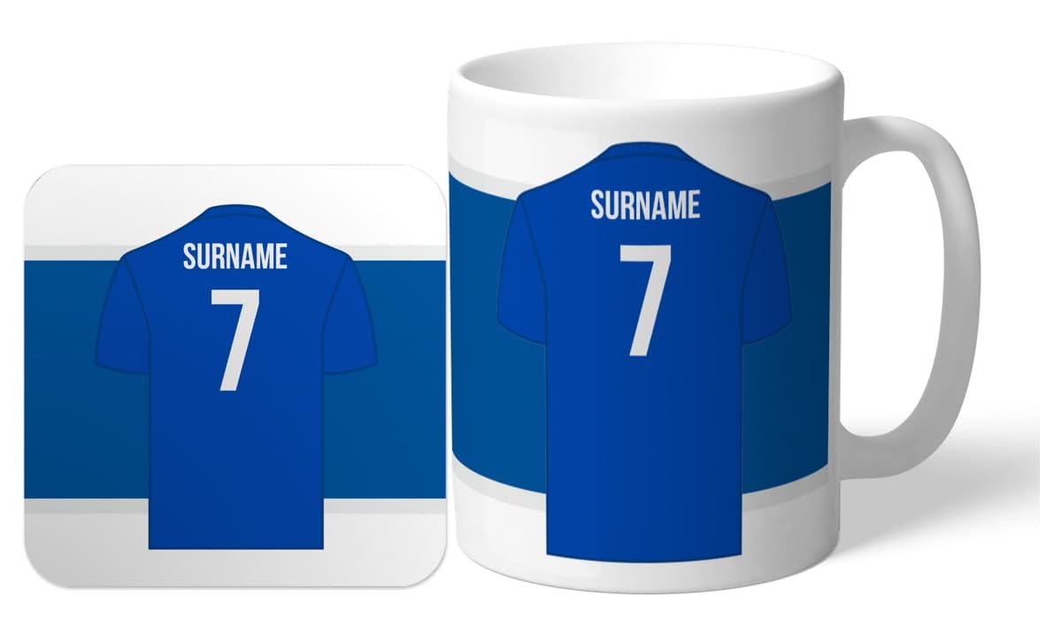Personalised Birmingham City FC Shirt Mug & Coaster Set