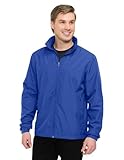 AFC Men’s Lightweight Windbreaker With Hood Water Resistant Lg to 6x Big & Tall (US, Alpha, 4X-Large, Big, Regular, Royal)