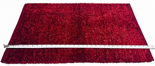 Image of House2Home Feather Cotton Blend Door Mat | 2Pc. Combo | 50x80cm | Side Binding - Available in 8 Colors (Cherry)